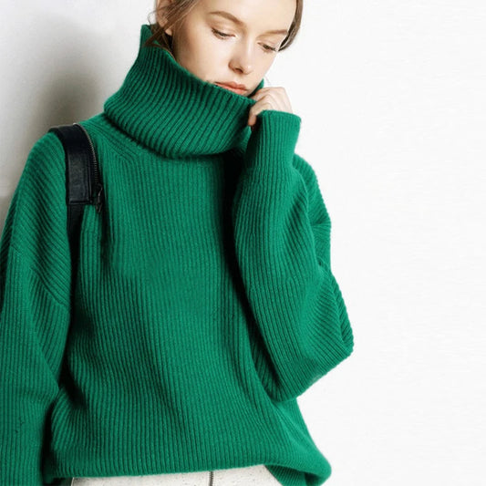 Women's Oversized Turtleneck Sweater