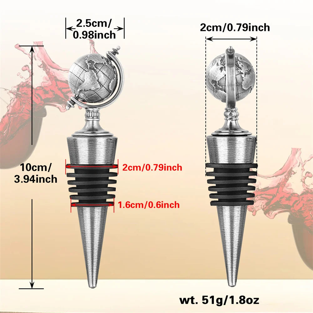 Rotating Globe Bottle Stopper