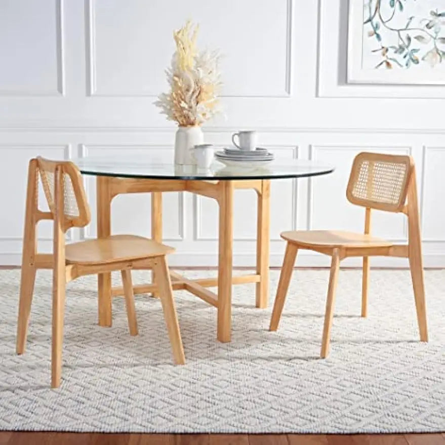 SAFAVIEH Home Collection Luz Cane Rattan Dining Chair Set