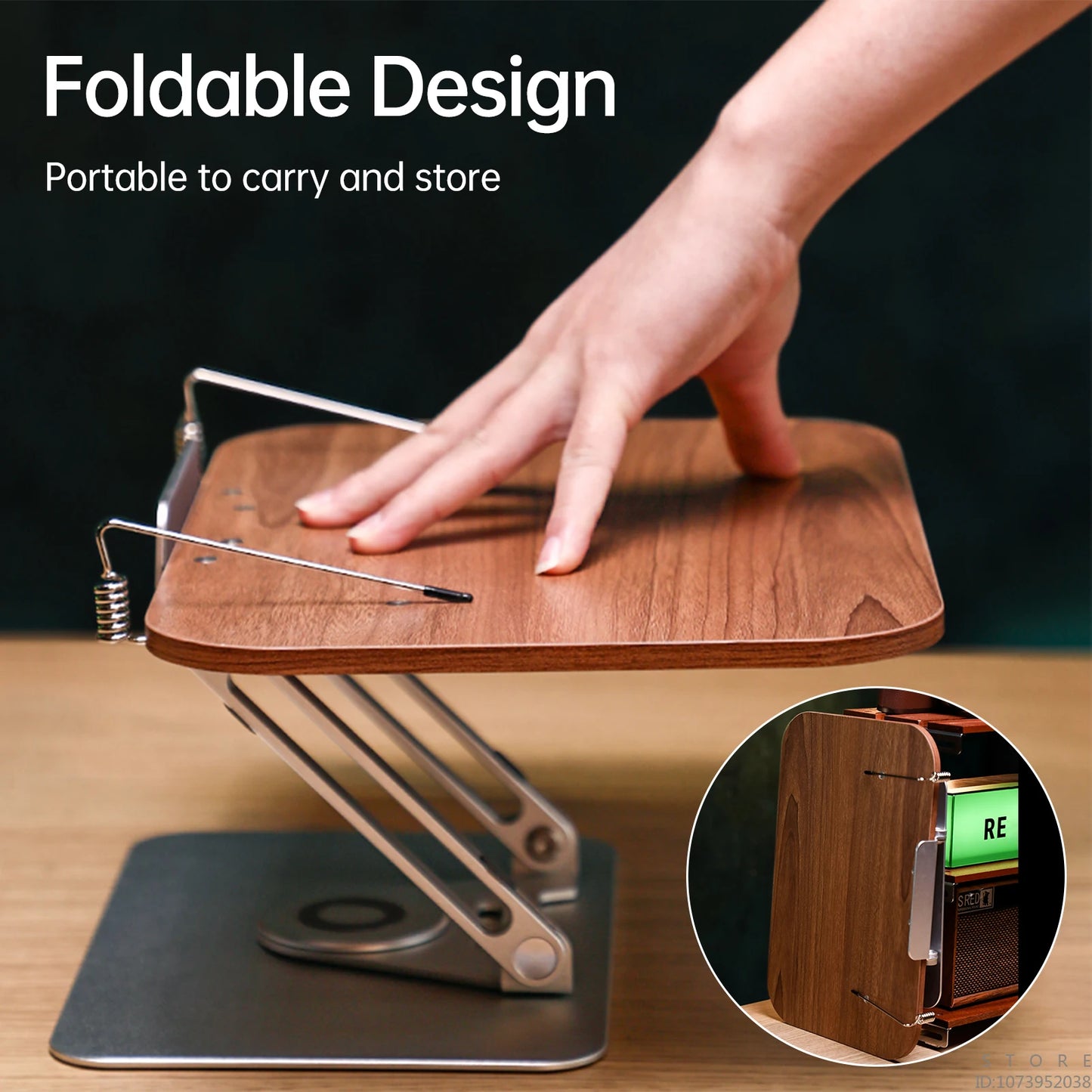 Desktop Book Stand with 360° Rotating Base