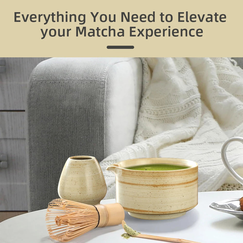 4 Piece Japanese Matcha Tea Set