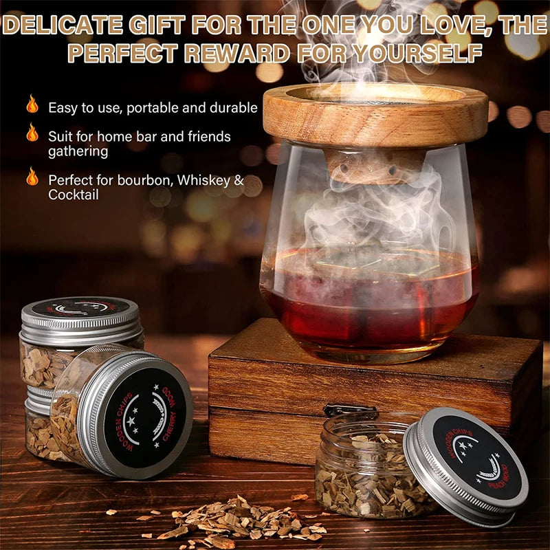 Cocktail Smoker Kit with 4 or 8 Flavored Wood Chips