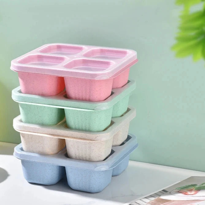 4-Meal Prep Stackable Containers – Convenient and Reusable