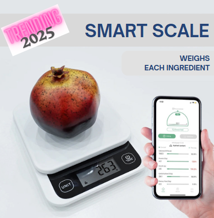 Smart Kitchen Scale – Digital Food Scale with Nutrition Calculator App