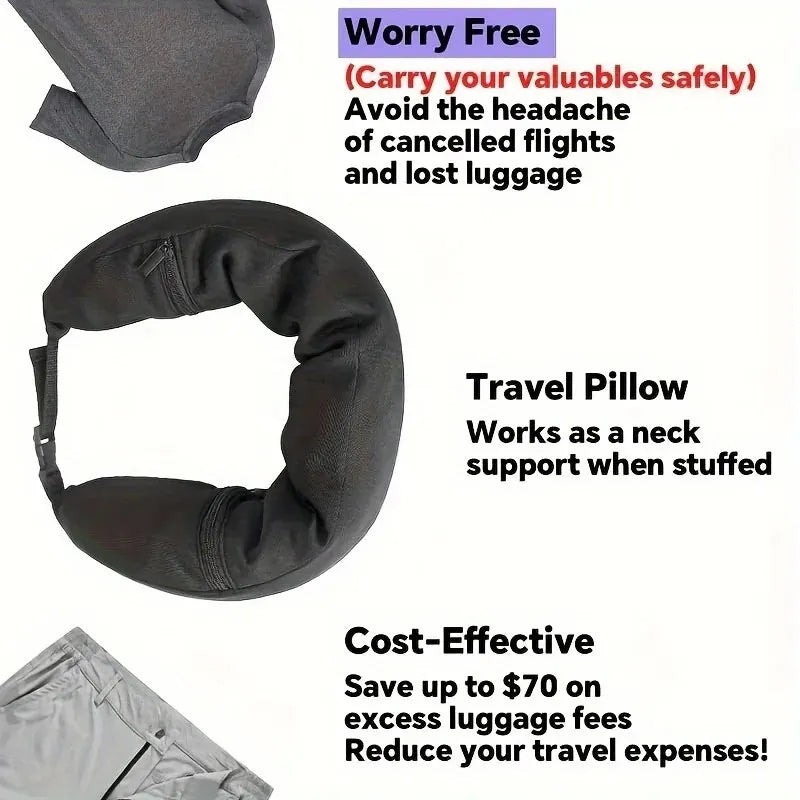 Sneaky Neck Travel Pillow - Avoid Extra Baggage Fees