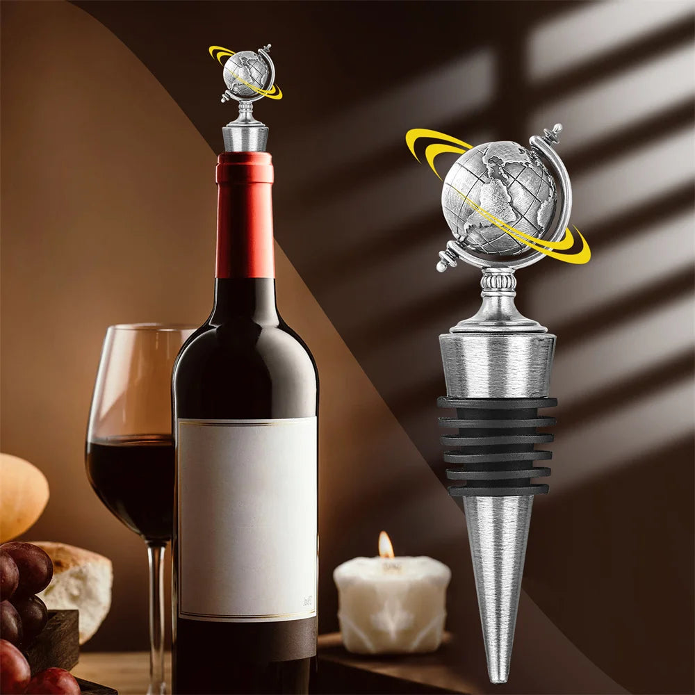 Rotating Globe Bottle Stopper