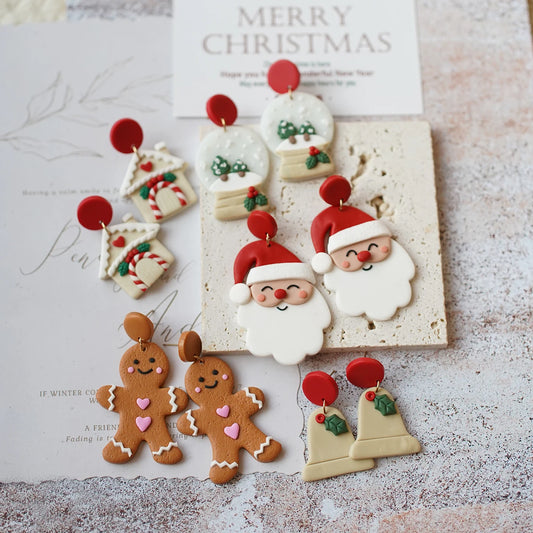 Christmas-Themed Polymer earrings