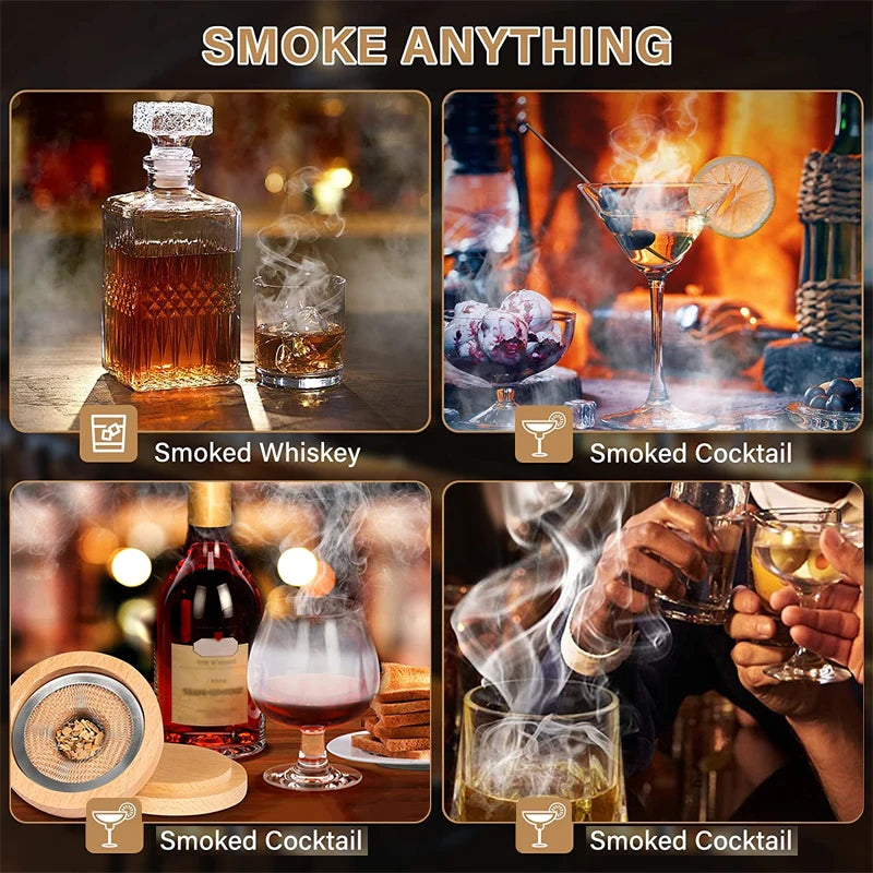 Cocktail Smoker Kit with 4 or 8 Flavored Wood Chips