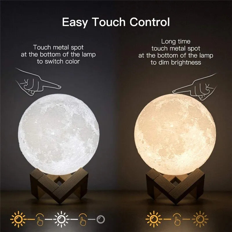 Moon LED Nightlight - 3D Print