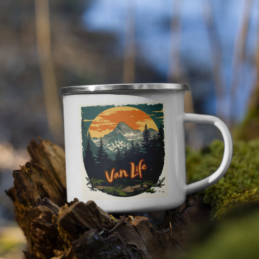 Van Life Enamel Mug