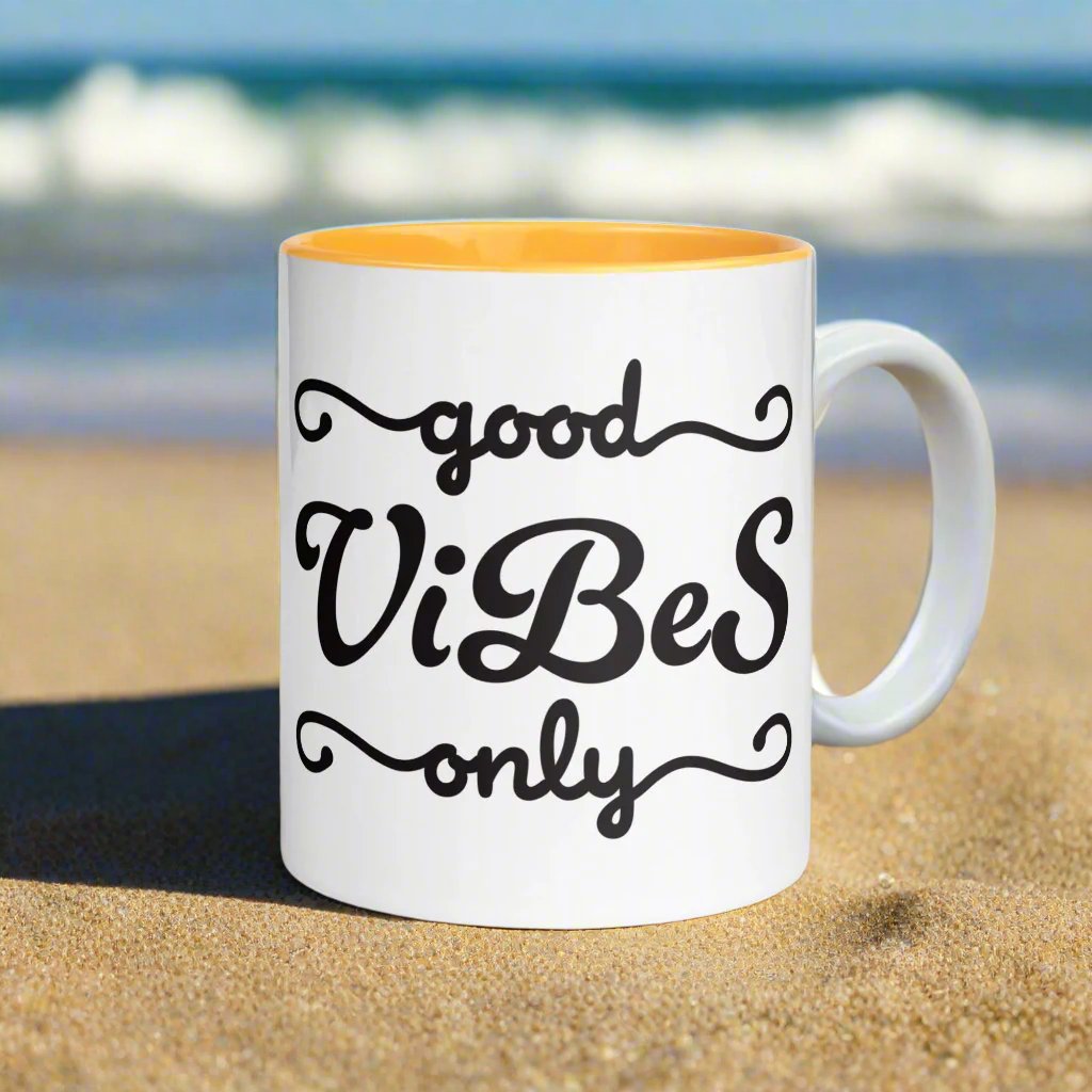 Good Vibes Only Ceramic Mug – Brighten Up Your Morning!